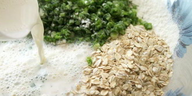 Рецепт хлеба из овсяных хлопьев с зеленью