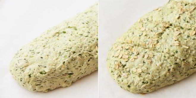 Рецепт хлеба из овсяных хлопьев с зеленью