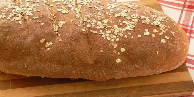 Рецепт хлеба с овсяными хлопьями и мукой