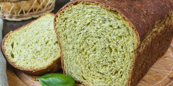 Рецепт шпинатного хлеба с цельнозерновой мукой