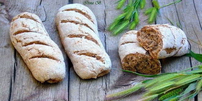 Рецепт цельнозерновых мини-багетов без соли
