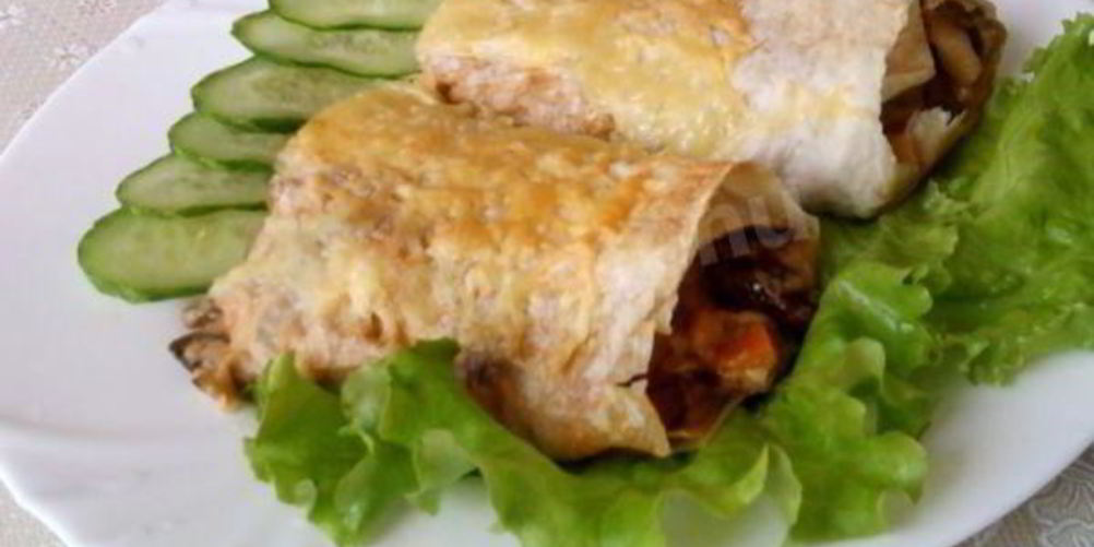 Как приготовить фаршированный овощами лаваш в духовке