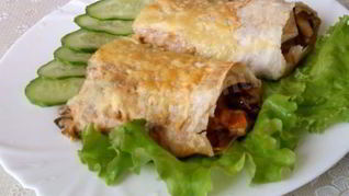 Рецепт Фаршированного овощами лаваш в духовке