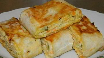 Рецепт Хрустящей закуски из лаваша с овощами