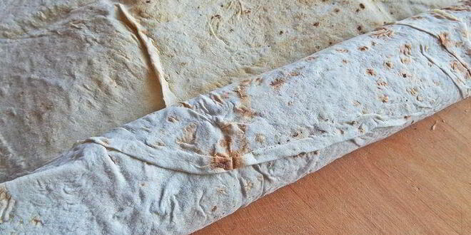 Рецепт курицы с овощами в лаваше