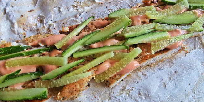 Рецепт курицы с овощами в лаваше