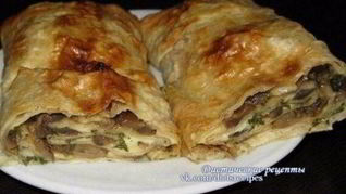 Рецепт Лаваша с грибами и сыром