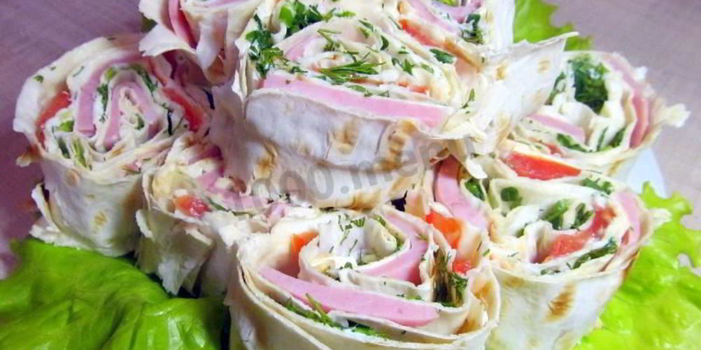 Как приготовить лаваш с колбасой и сыром