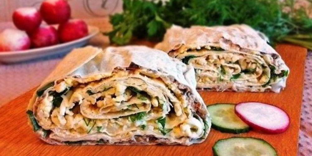 Как приготовить лаваш с консервами