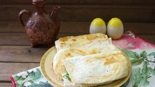 Рецепт Лаваша с копченым сыром