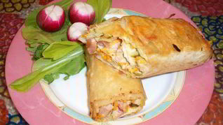 Рецепт Лаваша с корейской морковкой и огурцом