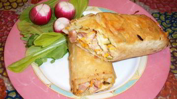 Рецепт Лаваша с корейской морковкой и огурцом