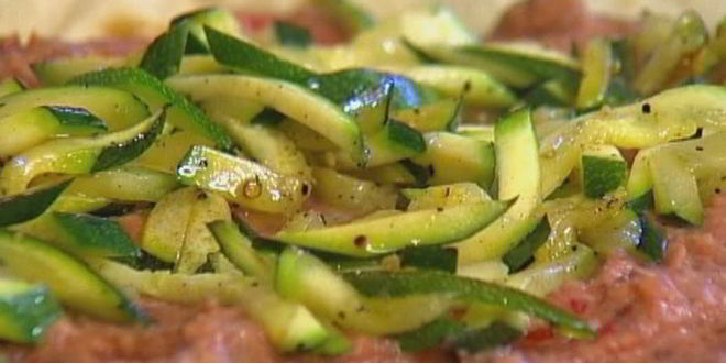 Рецепт лаваша с красной фасолью, цукини и помидорами