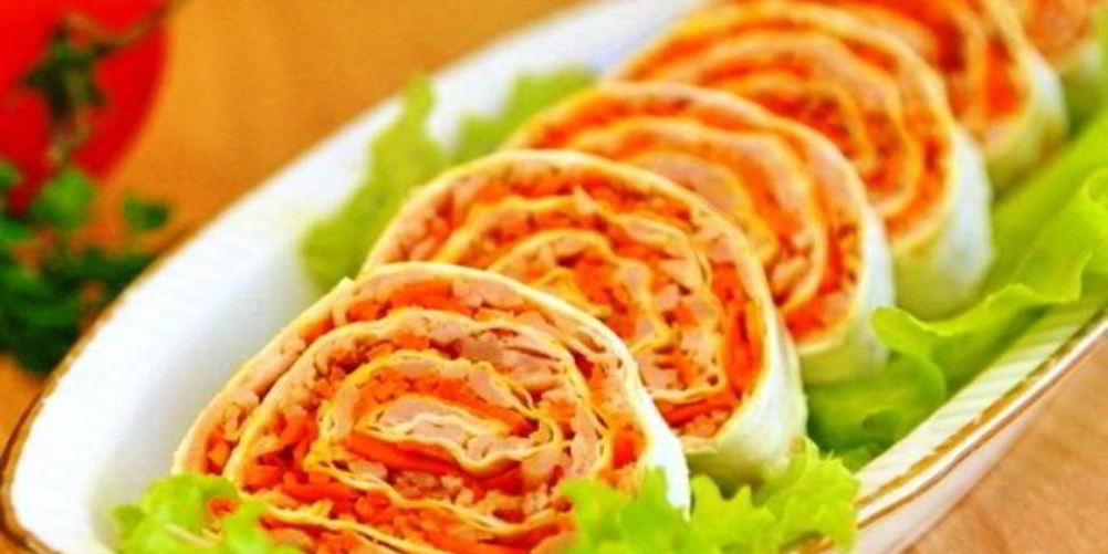 Как приготовить лаваш с морковкой