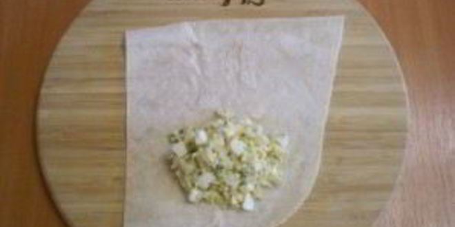 Рецепт лаваша с рисом и яйцом