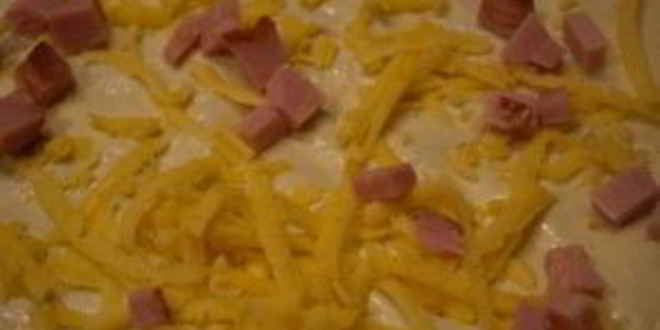 Рецепт лаваша с ветчиной и твердым сыром