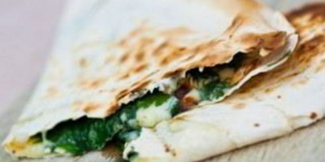 Рецепт лаваша со шпинатом и сыром