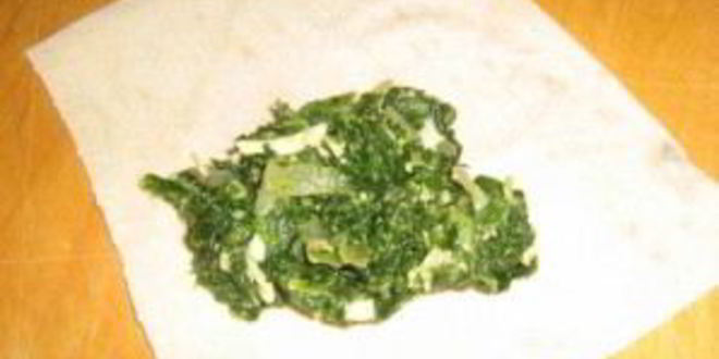 Рецепт лаваша со шпинатом