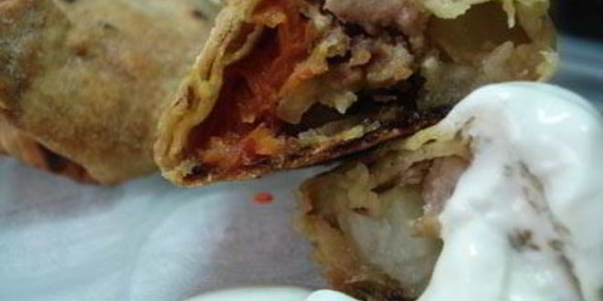 Рецепт мяса с овощами, запеченное в лаваше