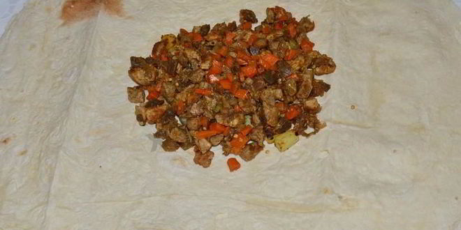 Рецепт мяса в лаваше