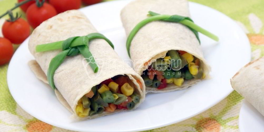 Как приготовить овощи в лаваше