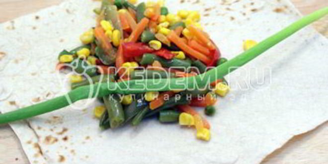 Рецепт овощей в лаваше