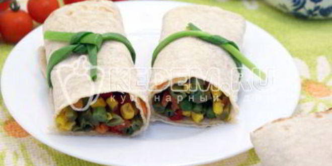Рецепт овощей в лаваше