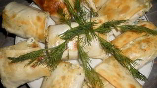 Рецепт Рулета с творогом из лаваша