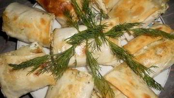 Рецепт Рулета с творогом из лаваша