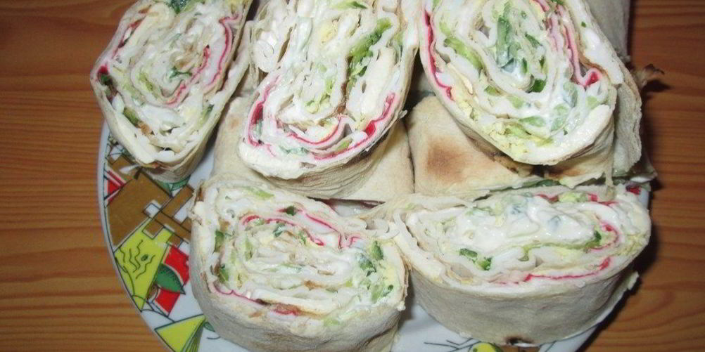 Как приготовить рулеты из лаваша с плавленым сыром