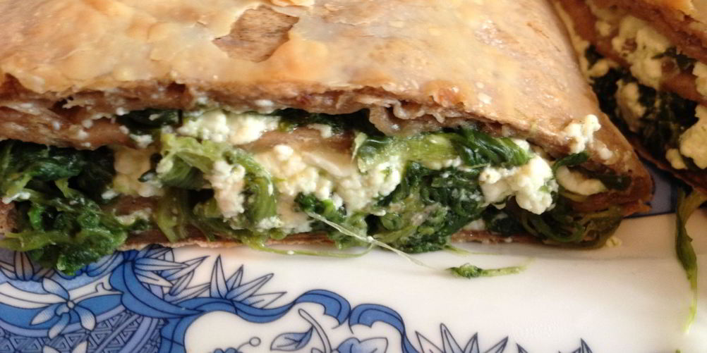 Как приготовить шпинат в лаваше