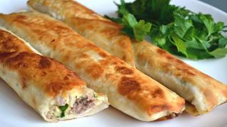 Рецепт Сытного лаваша с начинкой в духовке