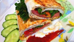 Рецепт Сытного завтрака в лаваше