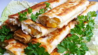 Рецепт Трубочек из лаваша с начинкой