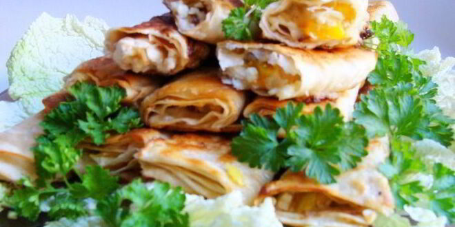 Рецепт трубочек из лаваша с начинкой