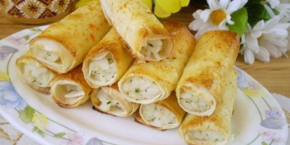 Как приготовить трубочки из лаваша, запеченные в духовке