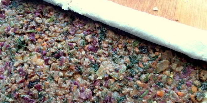 Рецепт закуски из фасоли в лаваше сытная