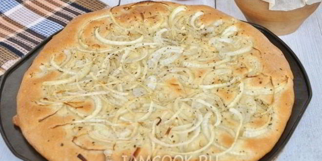 Рецепт фокаччи с луком