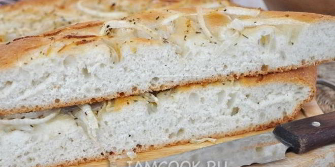 Рецепт фокаччи с луком