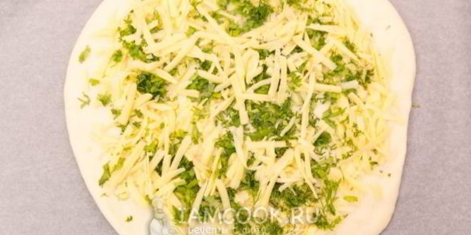 Рецепт лепешки с сыром и зеленью