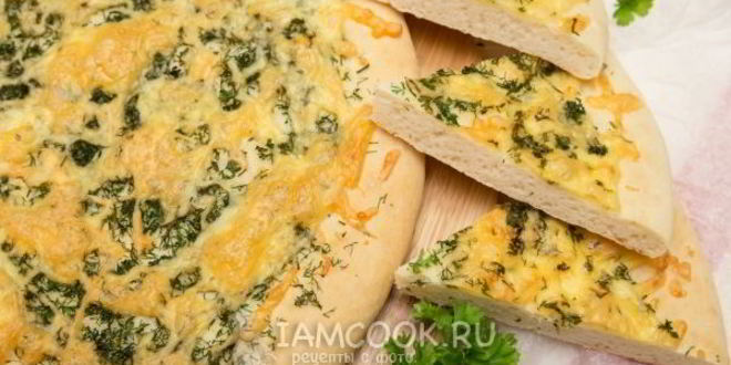 Рецепт лепешки с сыром и зеленью