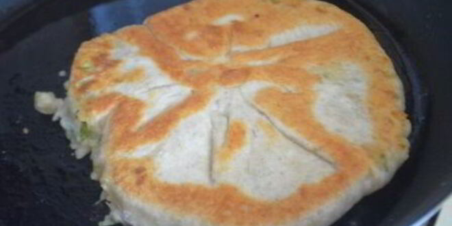 Рецепт лепешек с горохово-чесночной начинкой