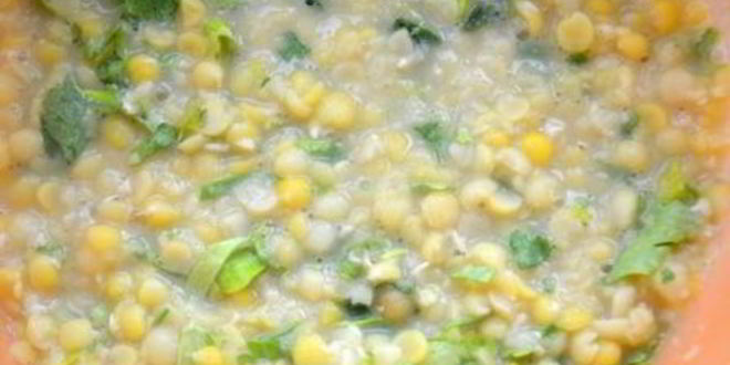 Рецепт лепешек с горохово-чесночной начинкой