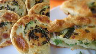 Рецепт Слоеных лепешек с зеленым луком