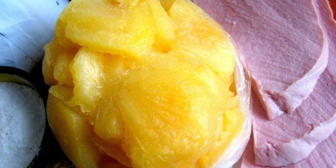 Рецепт сырно-тыквенных лепешки с колбасой и зеленью