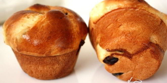 Рецепт бриошей-маффинов с изюмом