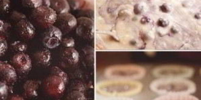 Рецепт лимонных маффинов с черникой