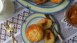 Рецепт Маффинов с вареной сгущенкой