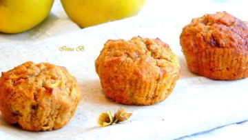 Рецепт Маффинов с яблоком из цельнозерновой муки