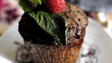 Рецепт Шоколадна-малиновых маффины